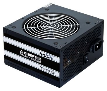 Блок живлення CHIEFTEC Smart (500W), ATX v2.3, 200-240V, >85%, 120мм, 1xMB 24pin(20+4), 1xCPU 8pin(4+4), 2xMolex, 3xSATA, 1xPCIe 8pin(6+2), CE, CB, TUV, RoHS, Retail