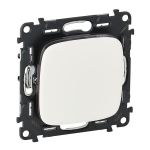 Перемикач 10АХ 250В, автоматичні клеми Білий, Valena ALLURE