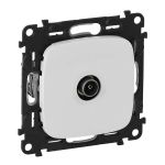 Розетка TV кінцева "шлейф" штекер Білий, Valena ALLURE