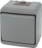 Вимикач 2-клавішний (сірий) (IP54) VHE-2-SR