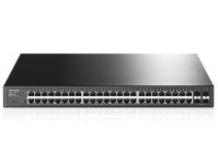 Комутатор TP-LINK T1600G-52PS (TL-SG2452P) 48xGE/PoE+384W 4xGE/SFP Smart Switch 19" 1U