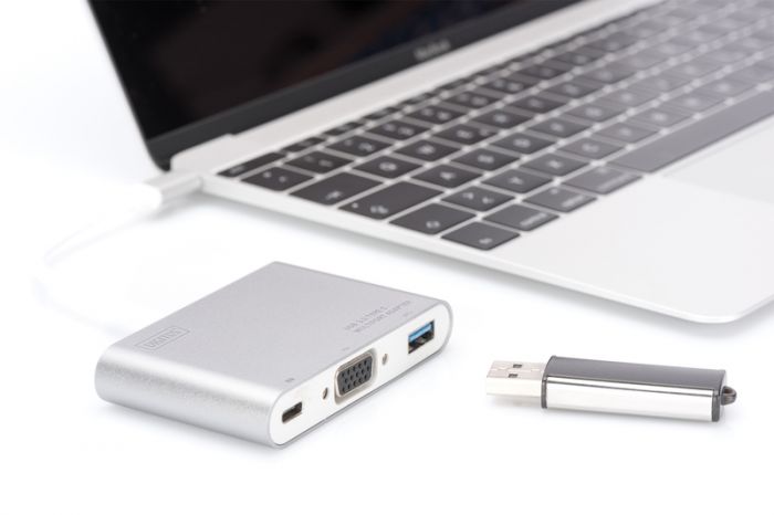 Хаб DIGITUS USB-C > VGA/USB-A/USB-C