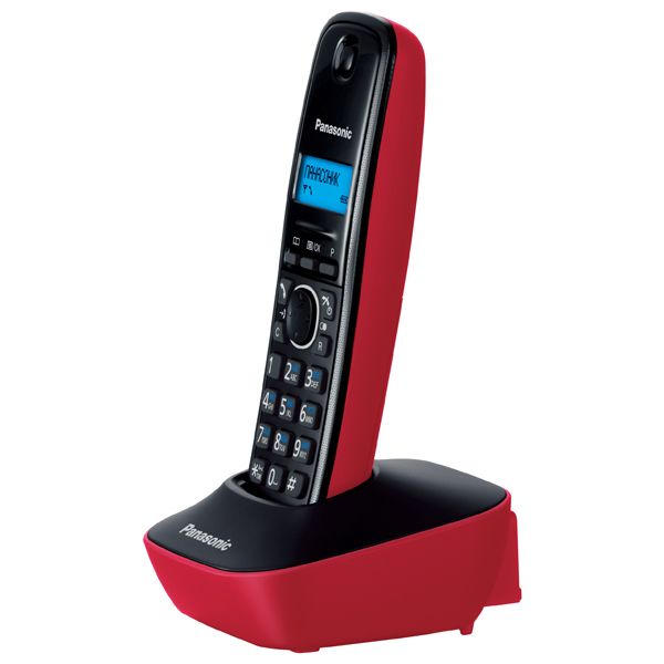 Радіотелефон DECT Panasonic KX-TG1611UAR Black Red