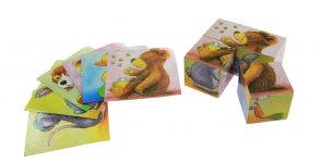 Кубики дерев'яні goki Звірятка 57056