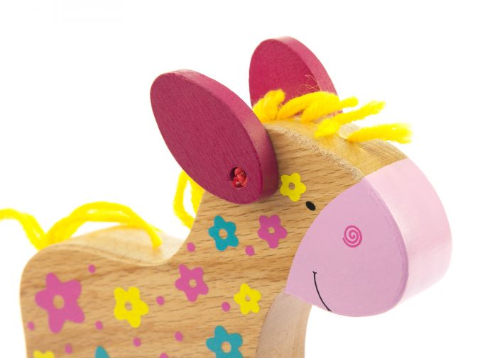 Дерев'яна каталка goki Конячка Susibelle 54944