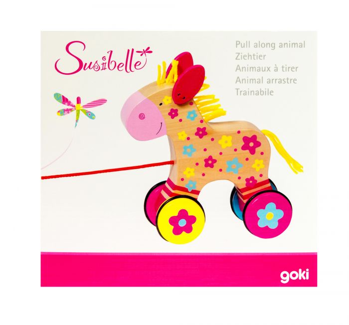 Дерев'яна каталка goki Конячка Susibelle 54944