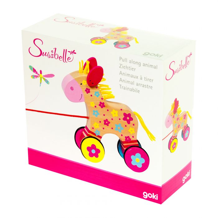 Дерев'яна каталка goki Конячка Susibelle 54944