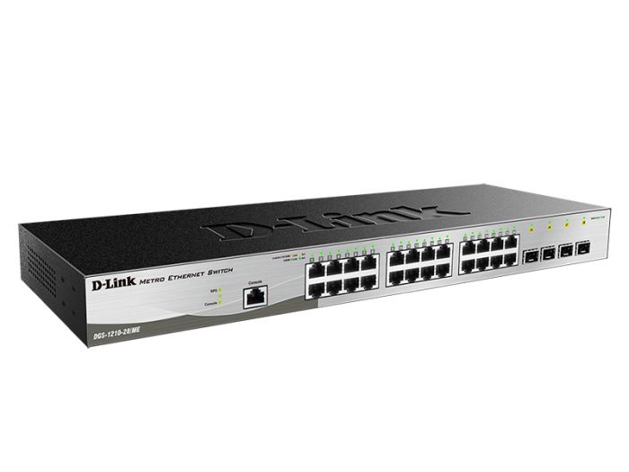Комутатор D-Link DGS-1210-28/ME revB 24xGE, 4xSFP
