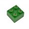 Цеглинки 2х2  LIGHT STAX Junior з LED підсвіткою Expansion Зелені M04004