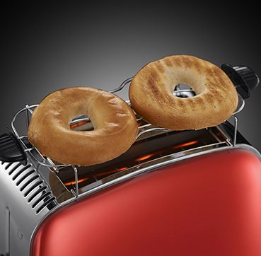 Тостер Russell Hobbs Colours Plus 1100Вт, метал, червоний