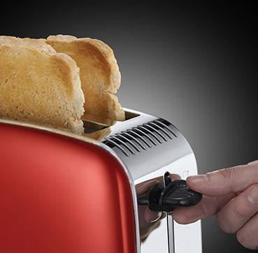 Тостер Russell Hobbs Colours Plus 1100Вт, метал, червоний