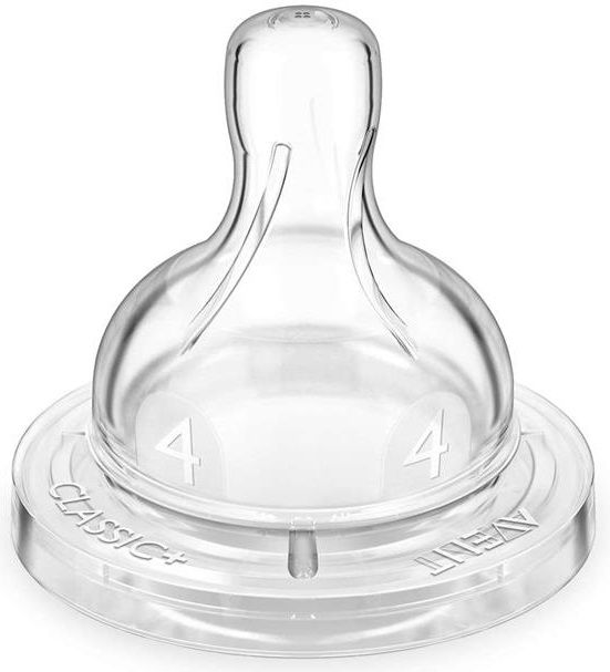 Соска силіконова Avent Classic+ швидкий потік 2шт 6+ SCF634/27