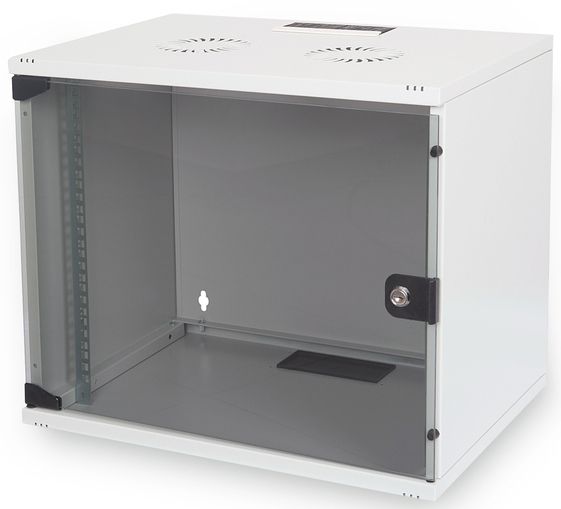 Шафа DIGITUS SOHO, 19" 7U 540x400, скл.двері, 60kg max, сіра