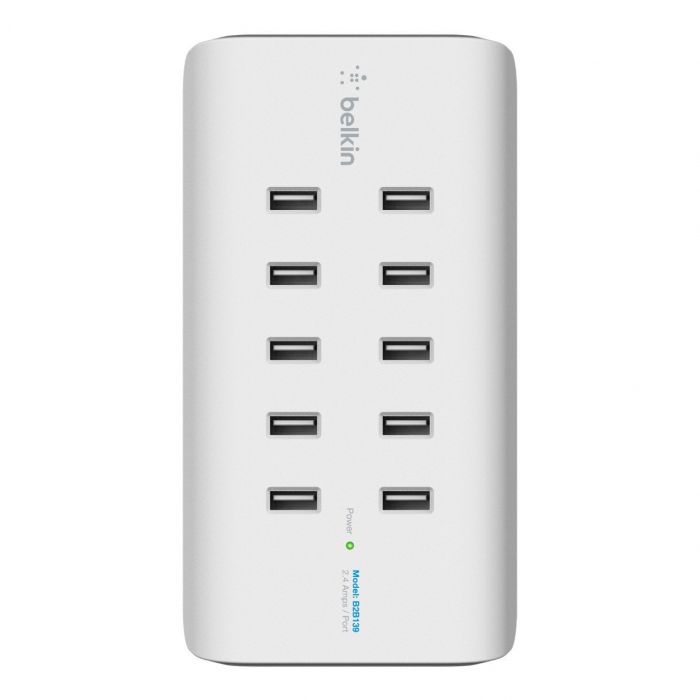 Станція для підзарядки Belkin RockStar 10 PORT USB-A CHARGER 2.4 Amp, 120W