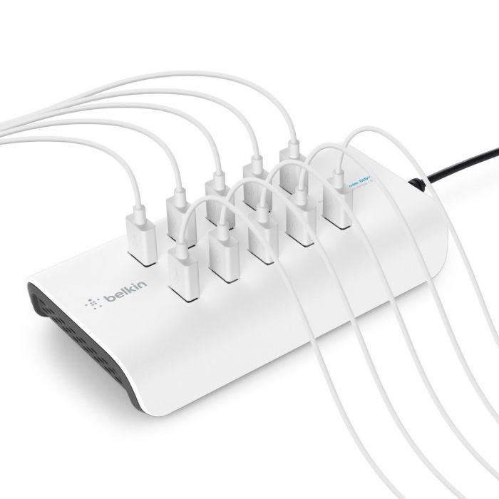 Станція для підзарядки Belkin RockStar 10 PORT USB-A CHARGER 2.4 Amp, 120W