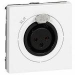 Розетка MOSAIC Legrand аудіо XLR, 3-pin, "мама", 2 модулі, біла