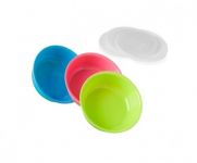 Набір дитячих тарілочок Nuvita 6м+ 3шт. Сині і салатова NV1468Blue