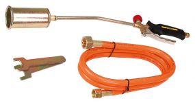 Набір для газового паяння TOPEX, пальник, насадка, шланг 1.5 м, потужність 28 кВт, температура полум'я 1400°C
