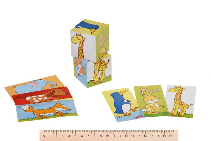 Кубики дерев'яні goki Тварини 57725G