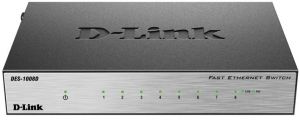 Комутатор D-Link DES-1008D 8xFE, Некерований