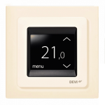 Терморегулятор DEVIreg Touch, сенсорний, 2 "екран, 85 х 85мм, макс. 16A, слонова кістка