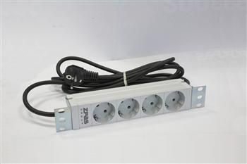 Блок розеток ZPAS 10" 1U, 10A, 230V 4d schuko