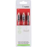 Кабель Belkin аудіо (jack 3.5мм-M/RCA-Mx2)1M,PORTABLE,BLACK,GOLD