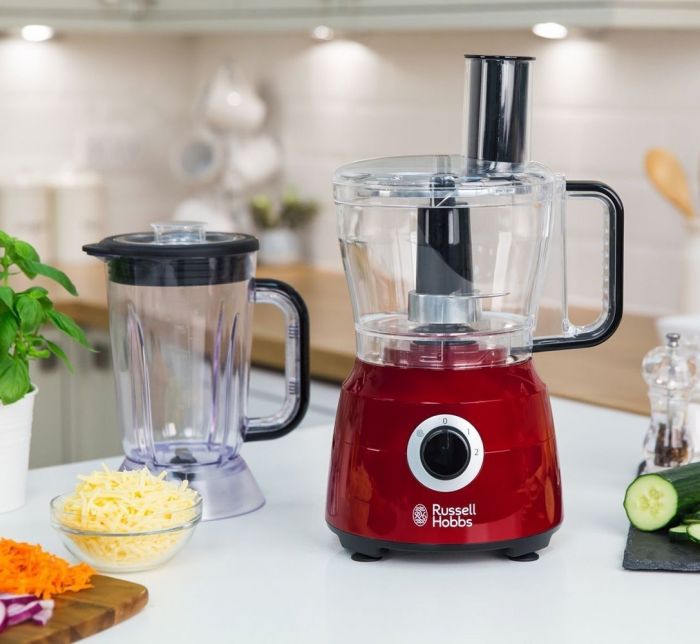 Кухонна машина  Russell Hobbs  Desire, 600Вт, чаша-пластик, корпус-пластик, насадок-9, червоний