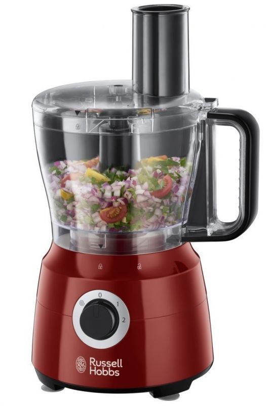 Кухонна машина  Russell Hobbs  Desire, 600Вт, чаша-пластик, корпус-пластик, насадок-9, червоний