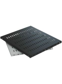 Полиця MIRSAN регульована 19" 1U 350-440,  RAL 7035