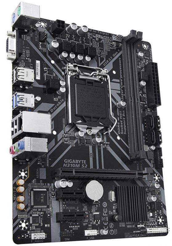 Материнська плата GIGABYTE H310M_S2 s1151 H310 2xDDR4 VGA mATX