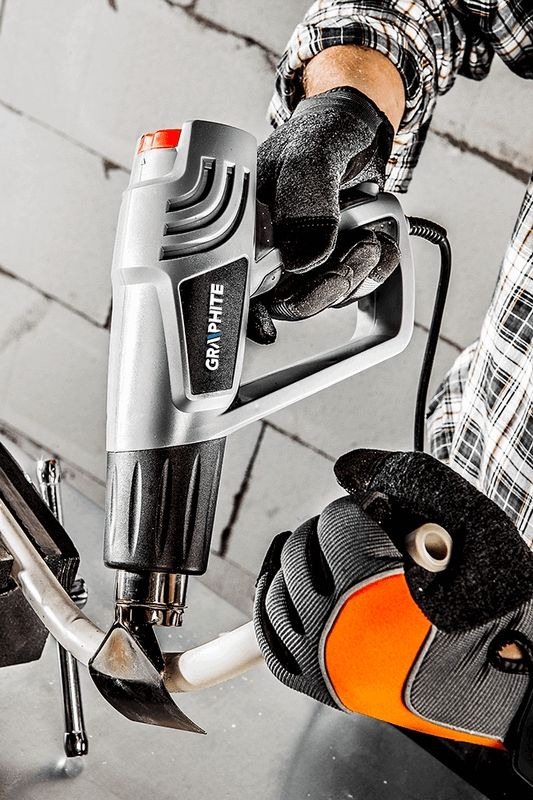 Фен будівельний GRAPHITE  2000Вт 80/600°С 350/550л·хв 0.9кг
