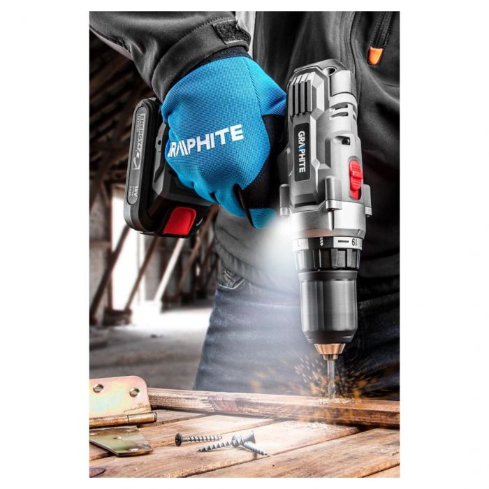 Шурупокрут-дриль  GRAPHITE Energy + 18В 35·55Нм 0-350·1250об·хв 1.3кг без АКБ та ЗП