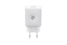 Мережевий ЗП 2Е Wall for2 USB - DC5.0V/4.2 A, white