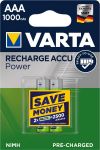 Акумулятор VARTA RECHARGEABLE ACCU AAA 1000mAh BLI 2 NI-MH (READY 2 USE)