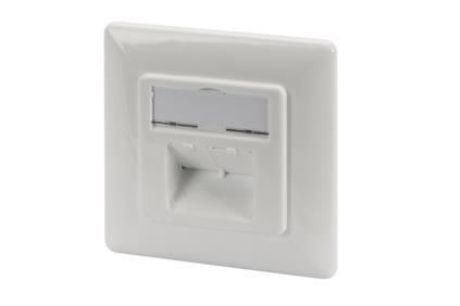 Настінна розетка Cat. 6a, STP, 2xRJ45, 8P8C, для прихованої проводки