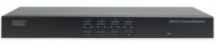 Комутатор DIGITUS Combo-KVM, 1 user, 8-port PS/2 or USB