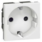 Розетка Legrand Schuko 16А 250В зі шторками, гвинтові клеми 2 модуля, MOSAIC колір білий