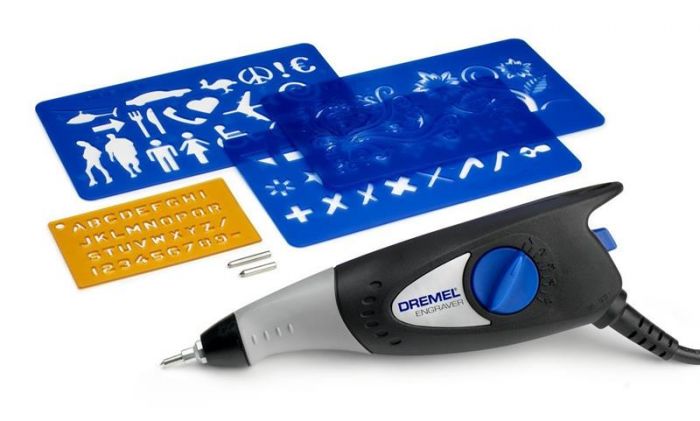 Шліфувально-гравірувальне машина Dremel 290-3/4 Engraver + 3 насадки і 4 трафарету, 35 Вт, 0.31 кг