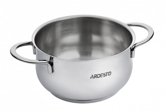 Каструля Ardesto BLACK MARS, скляна кришка, 4.3 л, нержавіюча сталь