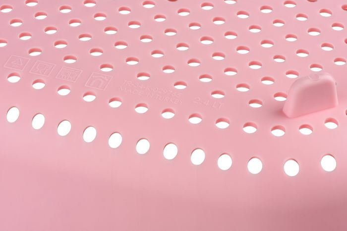 Сито-друшляк Ardesto Fresh, рожевий, пластик