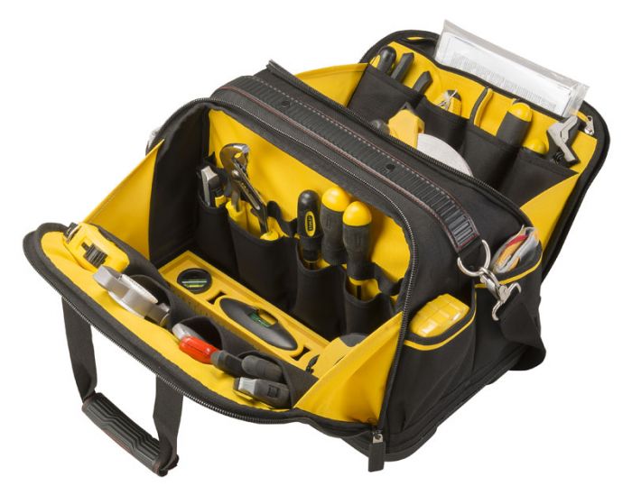 Сумка для інструменту Stanley "FatMax", жорстка двостороння конструкція, два основних відділення, що широко відкриваються, 43х28х30см