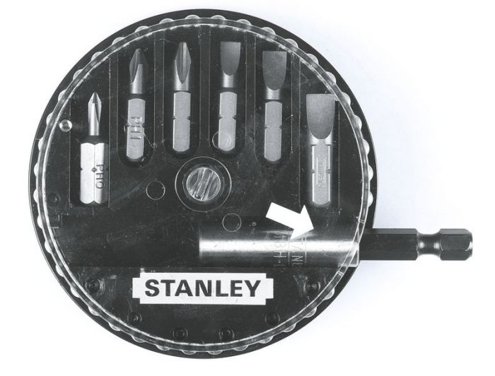 Набір біт Stanley, з магнітним утримувачем, 1/4", 7 од.