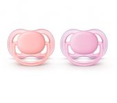 Пустушка Avent Ultra Air 0-6міс, ортодонтична, 2шт, для дівчат