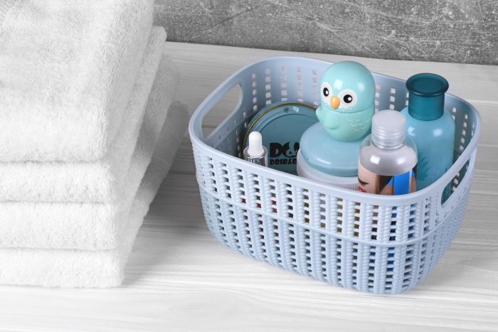 Корзинка плетена Ardesto Sweet Home, 6.8 л, 286*215*150 мм, голуб, пластик