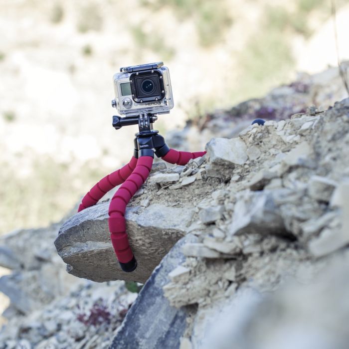 Штатив HAMA "Flex" для смартфонів і GoPro, 26 см, колір червоний