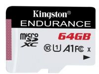 Карта пам'яті Kingston microSD   64GB C10 UHS-I R90/W45MB/s High Endurance