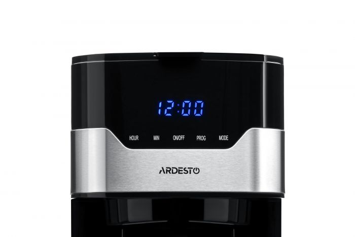 Кавоварка Ardesto FCM-D3100 - 900Вт/крапельна/1.5л/ дисплей/таймер/рег. міцності/ метал+чорн.