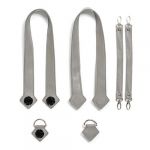 Набір (ручки, фіксатори, ремені на коляску) еко-шкіра MyMia NU-PGBG0019-8803 сірий