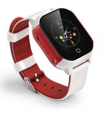 Дитячий GPS годинник-телефон GOGPS ME К23 білий з червоним